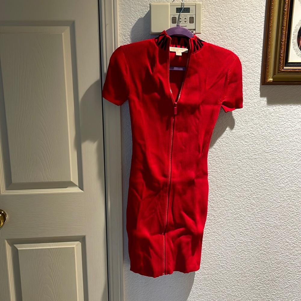 RED MICHAEL KORS MINI DRESS XS